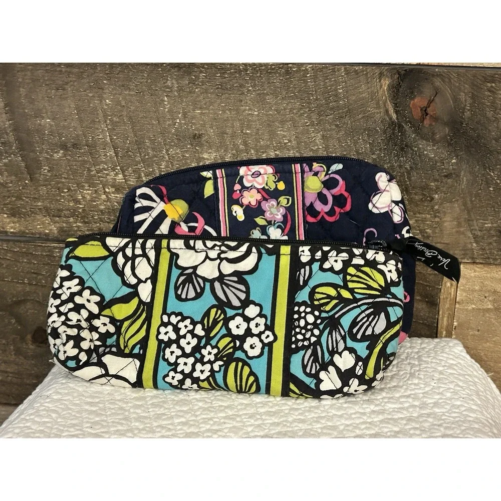 Vera Bradley 2 Small Cosmetic Bag‎ Change Lined